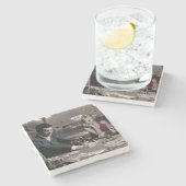 Dessous-de-verre En Pierre Quinte royale (Côté)