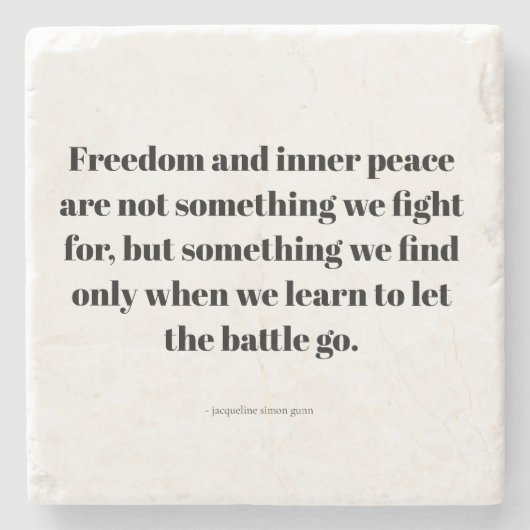 Dessous-de-verre En Pierre Quotes about inner peace (Devant)