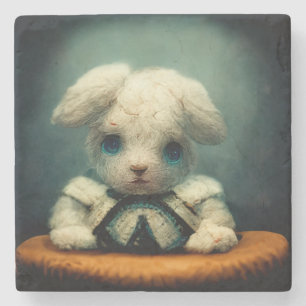 Dessous-de-verre En Pierre Rabbit triste