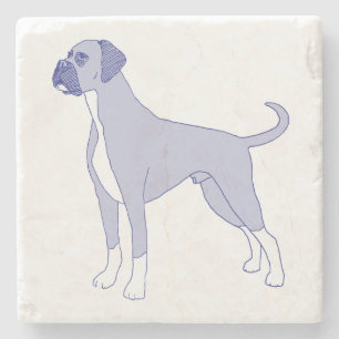 Dessous-de-verre En Pierre Race de chien Boxer