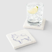 Dessous-de-verre En Pierre Race de chien Spitz (Côté)