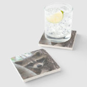 Dessous-de-verre En Pierre Racoon (Côté)