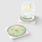 Dessous-de-verre En Pierre Radar (Côté)