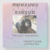 Dessous-de-verre En Pierre Rainbow Bridge Comfort Pet Memorial Keepsake (Devant)