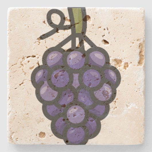 Dessous-de-verre En Pierre raisin (Devant)