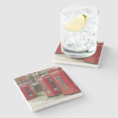 Dessous-de-verre En Pierre Rangée de boîtes téléphoniques à l'arrière du Roya (Côté)