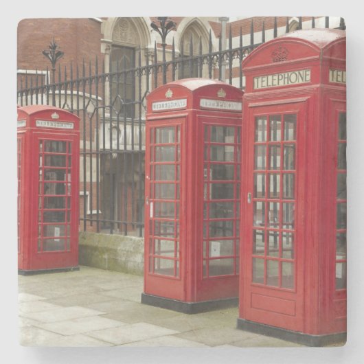 Dessous-de-verre En Pierre Rangée de boîtes téléphoniques à l'arrière du Roya (Devant)