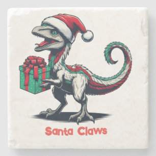Dessous-de-verre En Pierre rapace de Noël Santa hat