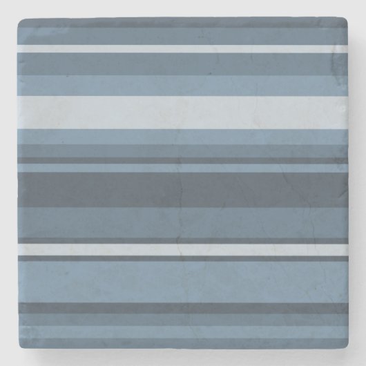 Dessous-de-verre En Pierre Rayures gris-bleu (Devant)