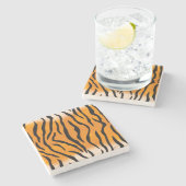 Dessous-de-verre En Pierre Rayures sauvages de tigre (Côté)