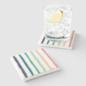 Dessous-de-verre En Pierre Rayures Seabreeze (Côté)