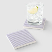 Dessous-de-verre En Pierre Rayures violettes (Côté)