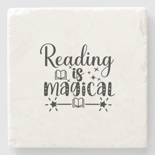 Dessous-de-verre En Pierre Reading Art Reading Is Magical (Devant)