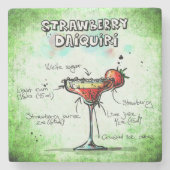 Dessous-de-verre En Pierre Recette de boisson fraise Daiquiri (Devant)