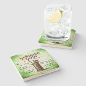 Dessous-de-verre En Pierre Recette de boisson fraise Mojito (Côté)