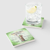 Dessous-de-verre En Pierre Recette de boisson fraise Mojito (Côté)