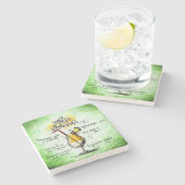 Dessous-de-verre En Pierre Recette de boisson Pina Colada (Côté)