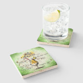 Dessous-de-verre En Pierre Recette de boisson Pina Colada (Côté)