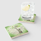 Dessous-de-verre En Pierre Recette de boisson pour jus de menthe (Côté)