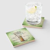 Dessous-de-verre En Pierre Recette de boisson Tequila Sunrise (Côté)