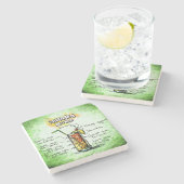 Dessous-de-verre En Pierre Recette Drink Bahama Mama (Côté)