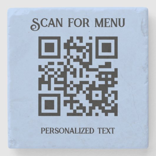 Dessous-de-verre En Pierre Rechercher le code QR du menu avec personnalisatio (Devant)