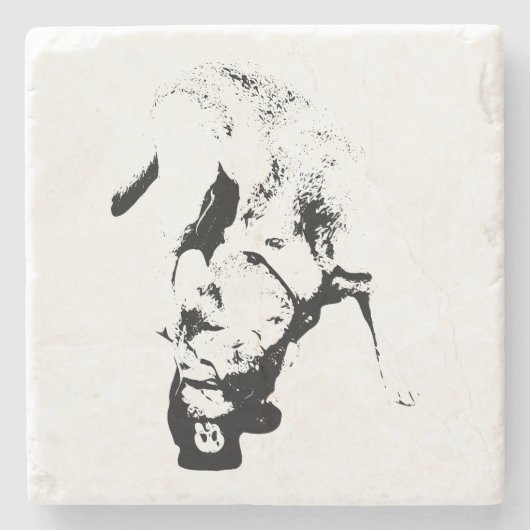 Dessous-de-verre En Pierre Réclamé le prix - Sketch de laboratoire (Devant)