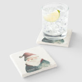 Dessous-de-verre En Pierre Red Green Noël Père Noël (Côté)