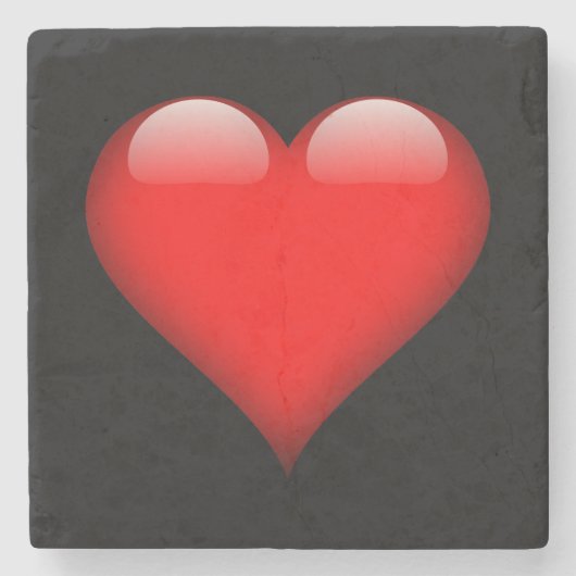 Dessous-de-verre En Pierre Red Heart Mariage d'amour tendance (Devant)