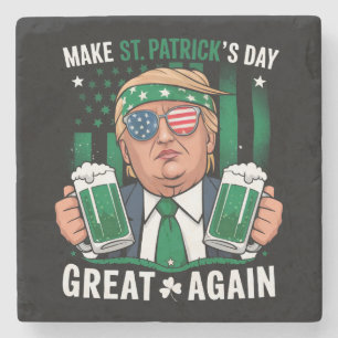 Dessous-de-verre En Pierre Refaire éclater la Saint-Patrick, Trump irlandais