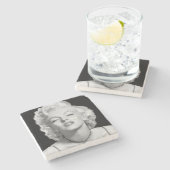 Dessous-de-verre En Pierre Regardez de l'amour (Côté)