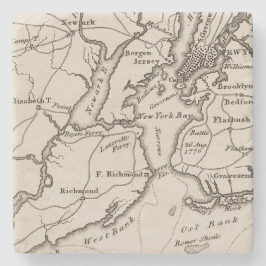 Dessous-de-verre En Pierre Région de New York et de New Jersey (Devant)