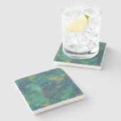 Dessous-de-verre En Pierre Reiki Cho Ku Rei - pierre et or (Côté)