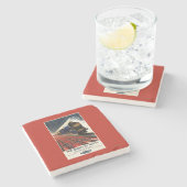 Dessous-de-verre En Pierre Reine de train écossais de pullman (Côté)