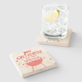 Dessous-de-verre En Pierre Reine Du Grill, Rose (Côté)