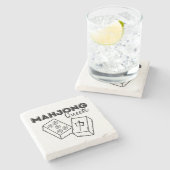 Dessous-de-verre En Pierre Reine Mahjong (Côté)