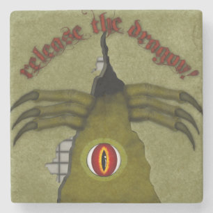 Dessous-de-verre En Pierre Relâchez Le Dragon ! Art numérique