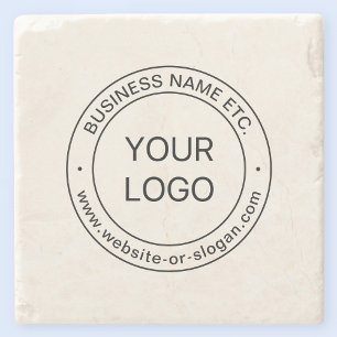 Dessous-de-verre En Pierre Remplacement de logo facile & Texte modifiable B