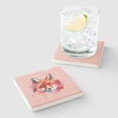 Dessous-de-verre En Pierre Renard Stone Coaster (Côté)