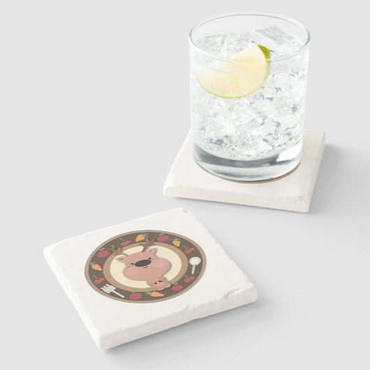 Dessous-de-verre En Pierre renne (Côté)