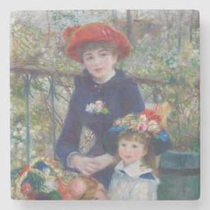 Dessous-de-verre En Pierre Renoir Deux Sœurs Terrasse Impressionnisme Françai