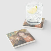 Dessous-de-verre En Pierre Renoir - Portrait de deux petites filles (Côté)