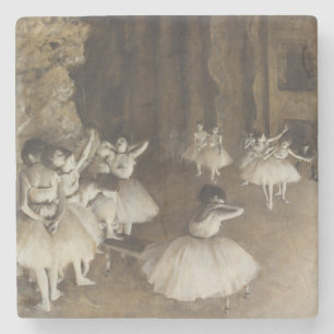 Dessous-de-verre En Pierre Répétition de ballet sur l'étape par Edgar Dega