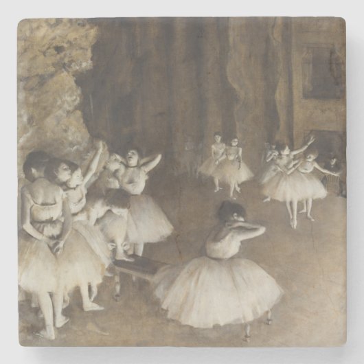 Dessous-de-verre En Pierre Répétition de ballet sur l'étape par Edgar Degas (Devant)