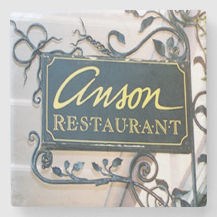 Dessous-de-verre En Pierre Restaurant Charleston, Sc d'Anson