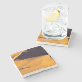 Dessous-de-verre En Pierre Résumé de dune de sable (Côté)