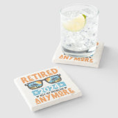 Dessous-de-verre En Pierre Retraité 2024 Pas mon problème Plus Retraite (Côté)