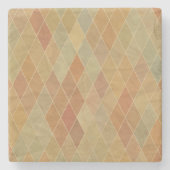Dessous-de-verre En Pierre Rétro motif géométrique 2 (Devant)