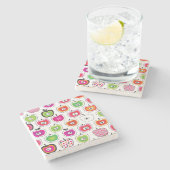 Dessous-de-verre En Pierre Rétro motif mignon de pomme (Côté)