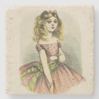 Dessous-de-verre En Pierre Retro Romantic Valentine's Day Card, 19th century